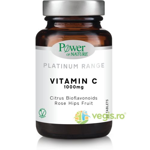 Vitamina c 1000mg cu bioflavonoide din citrice si fructe de maces platinum 30tb