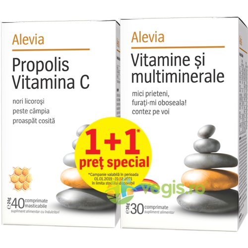 Vitamine si multiminerale 30cpr + propolis vitamina c 40cps