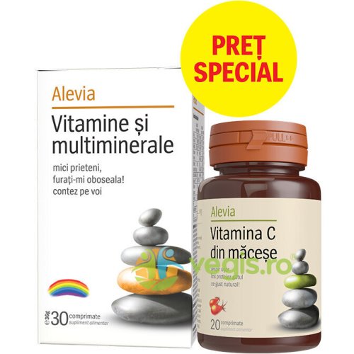 Vitamine si multiminerale 30cpr + vitamina c din macese 20cpr