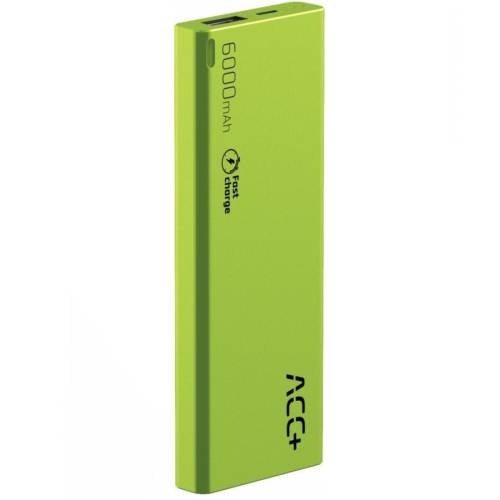 Baterie externa maxcom acc+ thin 6000mah fast charge green