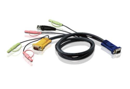 Cablu kvm aten 2l-5302u sphd to vga usb & audio 1.8 metri