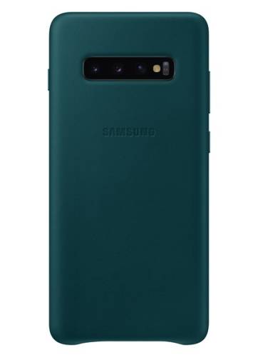 Capac protectie spate samsung leather cover pentru galaxy s10 plus (g975f) green