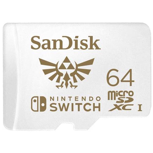 Card de memorie sandisk micro sdxc pentru nintendo switch 64gb clasa 10 uhs-i