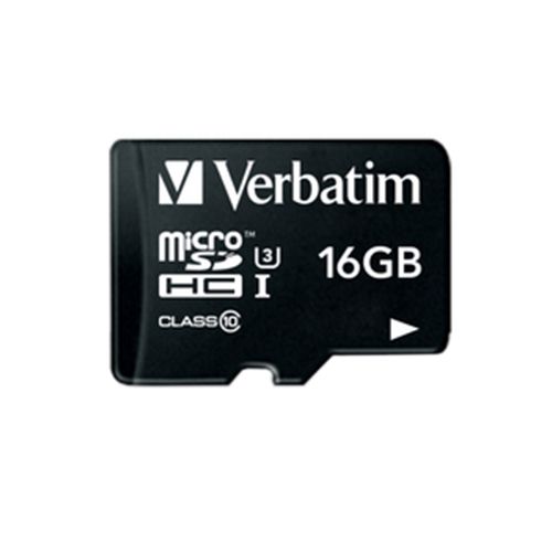 Card de memorie verbatim pro u3 micro sdhc 16gb v30 cl10 + adaptor