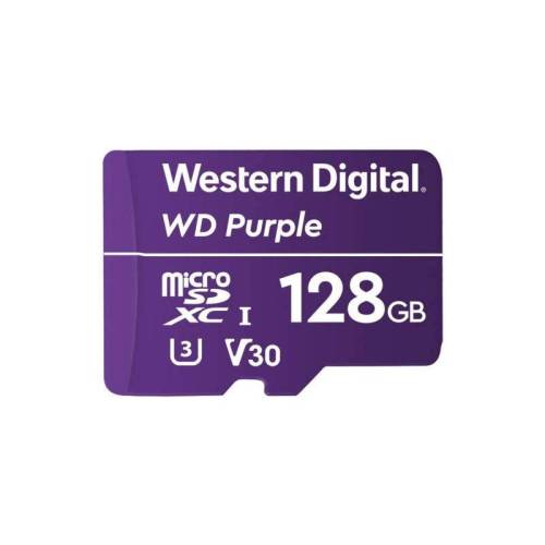 Card de memorie western digital wd purple microsdxc 128gb clasa 10uhs-i u3 v30