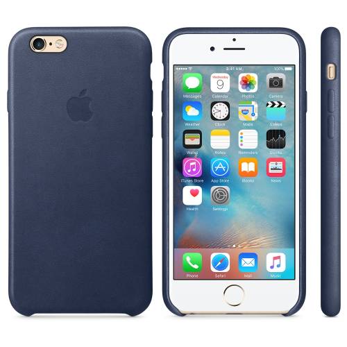 Husa apple leather case pentru iphone 6s midnight blue