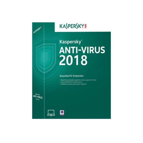 Kaspersky antivirus 2018 1 pc 1 an new