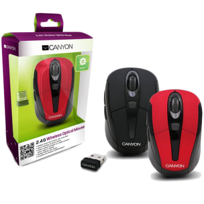 Mouse optic canyon cnr-msow06r wireless rosu