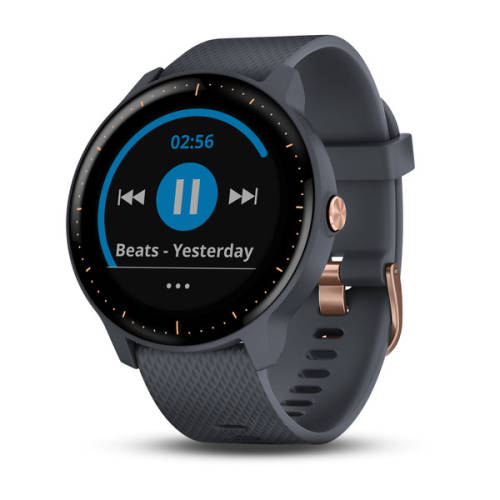 Smartwatch garmin vivoactive 3 music (granite blue with rose gold hardware)
