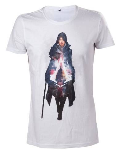 Tricou assassins creed syndicate evie frye white xl