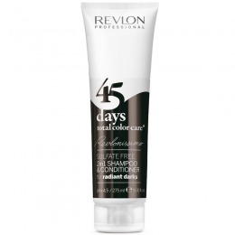 2in1 sampon si balsam - revlon professional 45 days total color care radiant darks 275 ml