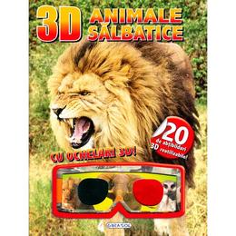 3d animale salbatice. cu ochelari 3d, editura girasol