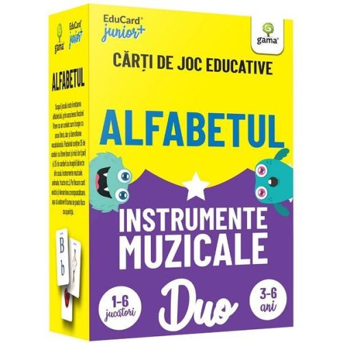 Afabetul. instrumente muzicale - carti de joc educative, editura gama