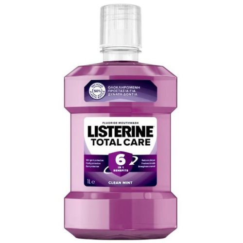 Listerine Apa de gura - total care clean mint 6in1 benefits, 1000 ml