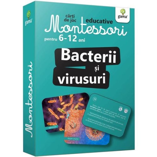 Bacterii si virusuri. carti de joc montessori pentru 6-12 ani, editura gama