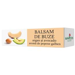 Balsam de buze cu argan si avocado si aroma de pepene galben manicos, 4.8g