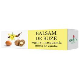 Balsam de buze cu argan si macadamia si aroma de vanilie manicos, 4.8g