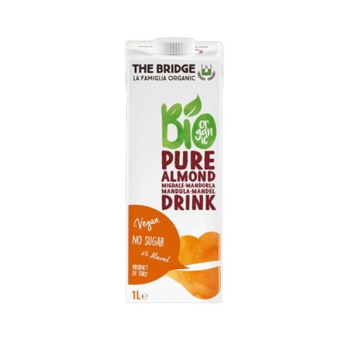 Bautura pura de migdale 6% fara zahar - the bridge bio, 1000 ml