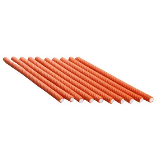 Bigudiuri flexibile portocalii 1.2 x 23 cm ihair keratin, 10 buc