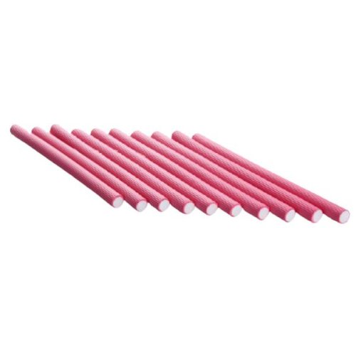 Bigudiuri flexibile roz 1.6 x 23 cm ihair keratin, 10 buc