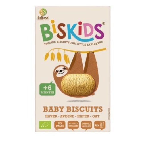 Biscuiti eco biskids fara zahar cu ovaz pentru bebelusi +6 luni, belkron, 120 g