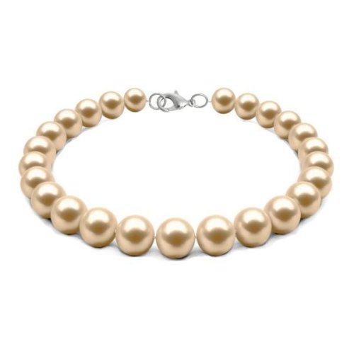 Kaskadda Bratara perle naturale crem de 6-7 mm cu inchizatoare de argint