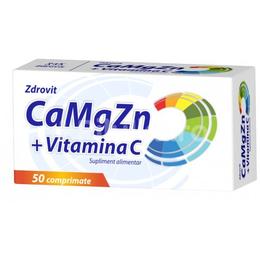 Ca + mg + zn + vitamina c zdrovit, 50 comprimate