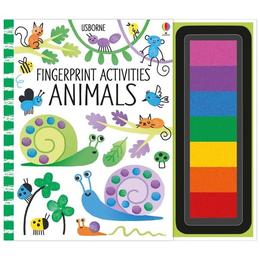 Carte de pictat cu degetelele fingerprint activities: animals usborne