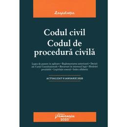 Codul civil. codul de procedura civila. act. 9 ianuarie 2020, editura hamangiu