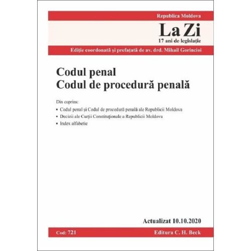 Codul penal. codul de procedura penala actualizat 10.10.2020