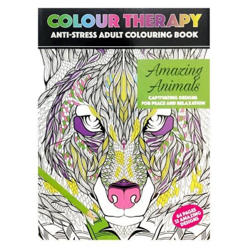 Colour therapy, amazing animals. carte de colorat antistress, animale uimitoare