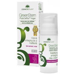 Crema antiaging de zi matifianta spf 15 greenstem cosmetic plant, 50ml