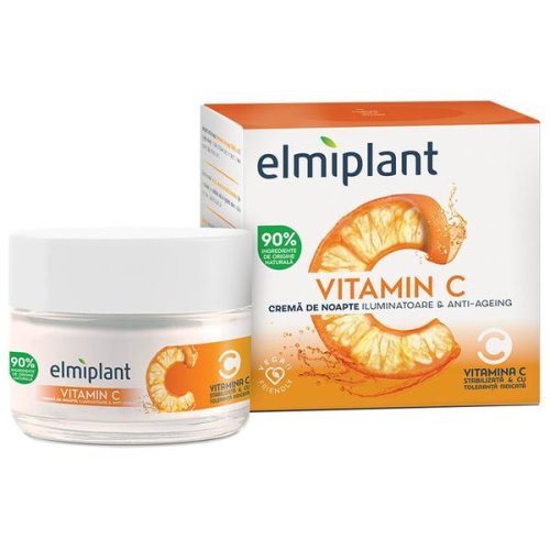 Crema de noapte iluminatoare   anti-ageing - elmiplant vitamin c, 50 ml