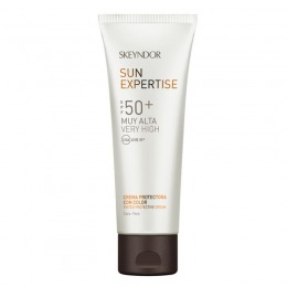 Crema nuantatoare solara cu spf50 - skeyndor sun expertise tinted protective cream spf50 75 ml