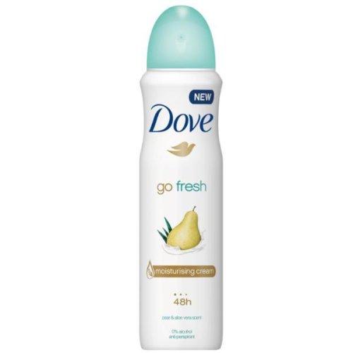 Deodorant antiperspirant spray, dove, go fresh, pear   aloe vera, 48h, 250ml