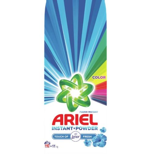 Detergent automat pudra pentru rufe colorate cu lenor - ariel color instant powder touch of lenor fresh, 11 kg