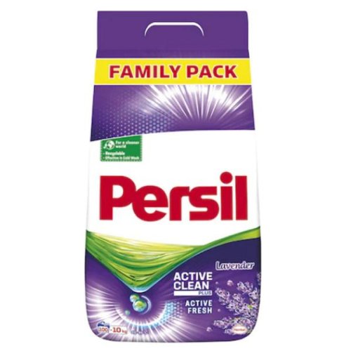 Detergent pudra automat pentru rufe colorate cu parfum de lavanda - persil family pack active clean plus lavender active fresh, 10 kg