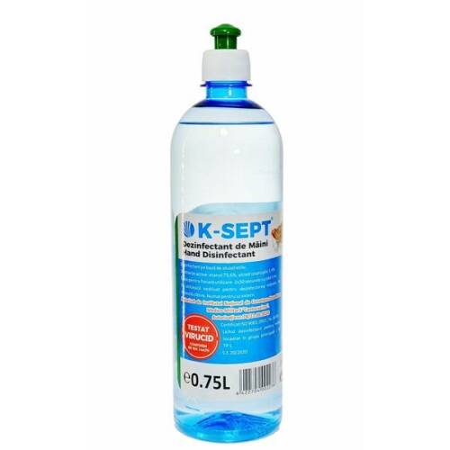 Dezinfectant lichid pentru maini k-sept, virucid, 75% alcool, 750 ml