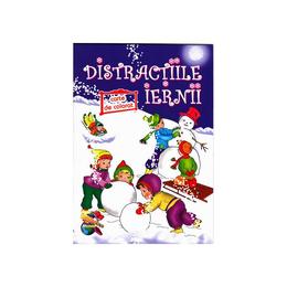 Distractiile iernii - carte de colorat, editura elis