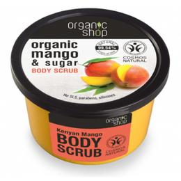 Exfoliant corporal cu zahar si extract de mango kenyan mango organic shop, 250ml