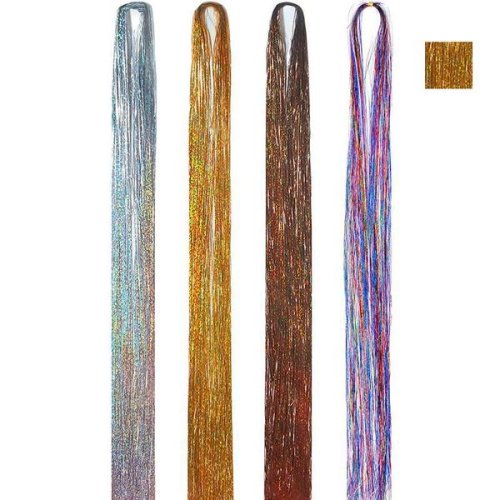 Lucy Style 2000 Extensii de par party glitter lusy style 2000, gold, 47 cm