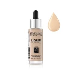Fond de ten eveline cosmetics, liquid control hd, 005 ivory, 32 ml