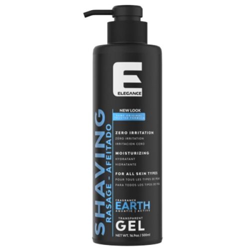 Gel transparent pentru barbierit - elegance shaving transparent gel earth, 500 ml