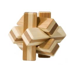 Joc logic iq din lemn bambus knot, cutie metal - fridolin 