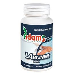 L-arginine 500mg adams supplements, 30 capsule