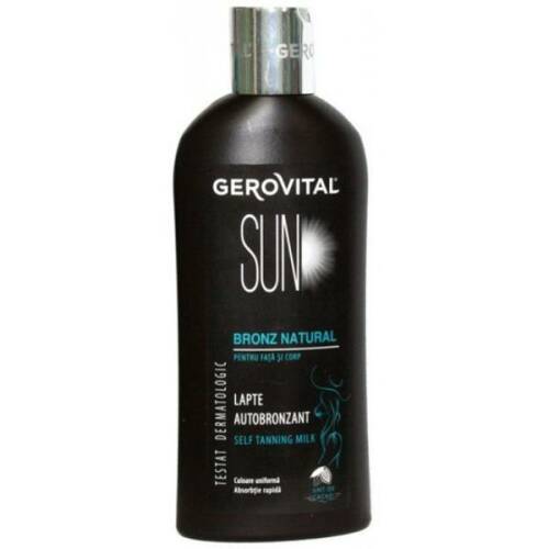 Lapte autobronzant - gerovital sun self tanning milk, 200ml