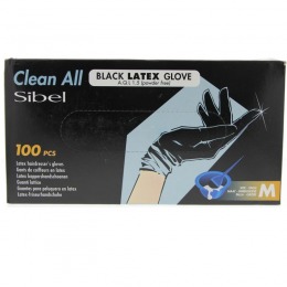 Manusi unica folosinta latex - sibel black latex gloves