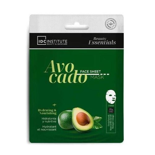 Masca beauty essentials pentru fata cu ulei de avocado idc institute 77025, 22 g