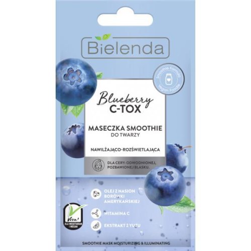 Masca de fata hidratanta si iluminatoare bielenda blueberry c-tox 8g 