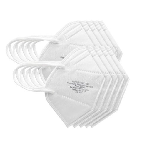 Masti de protectie respiratorie, hermes gift, hg2r99, 5 straturi, albe, 10buc